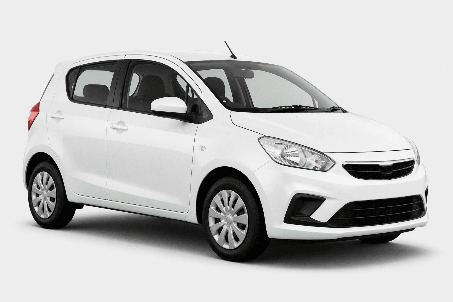 White compact hatchback