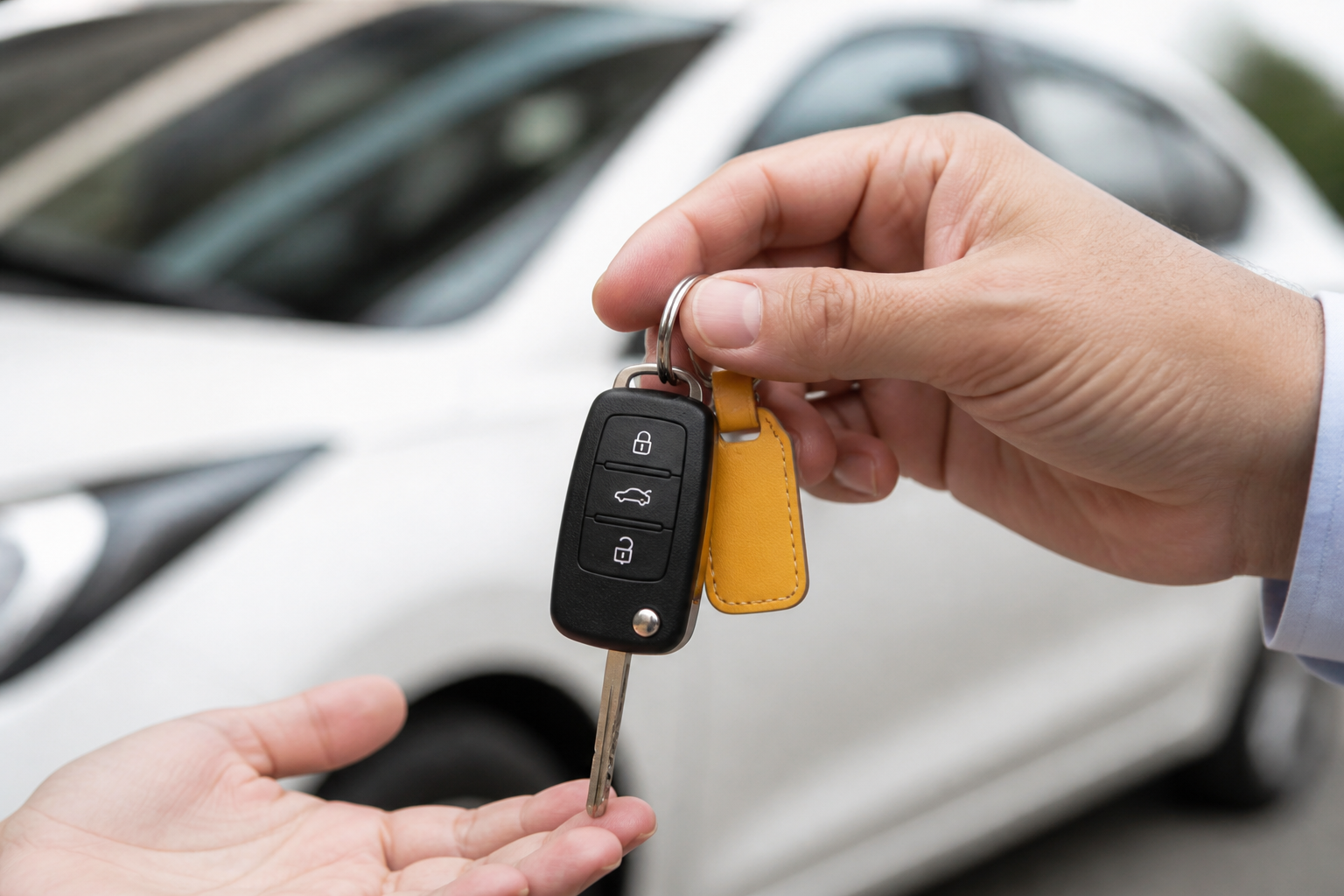 Getting car keys ready for a Ryido self-drive trip